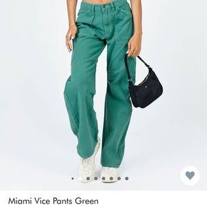 Princess Polly • Miami Vice Pants Green by Lioness